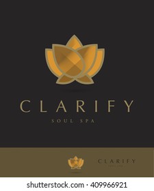 BEAUTIFUL LOTUS FLOWER VECTOR LOGO / SYMBOL