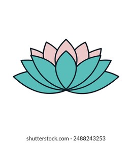 A Beautiful Lotus Icon Vector Art