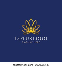 Beautiful Lotus Logo Art Vector