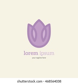 Beautiful Lotus logo design template. Great for beauty, health and medicine, boutique, beauty salon, cosmetics, yoga and meditation logo. Vector illustration