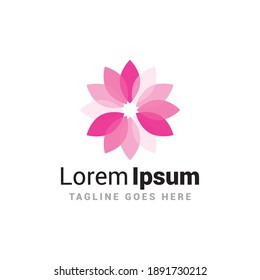 Hermosa plantilla vectorial de logotipo de Lotus.