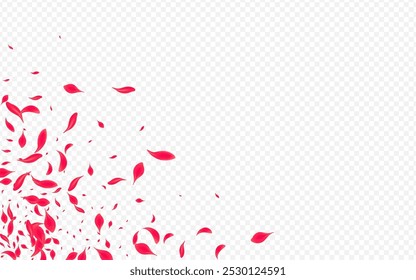 Hermoso Vector De Loto De Fondo Transparente. Ilustración de cereza de otoño. Diseño de primavera de flor roja. Textura de flor de desenfoque rosa.