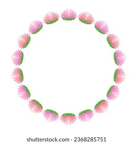 beautiful lotus waterlilly flower art drawn round frame
