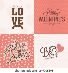 Beautiful love greeting card collection for Happy Valentines Day celebration.