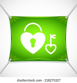 Beautiful Love Heart Lock web icon