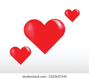 Beautiful love or heart shape on a gradient background for Valentine's Day, Propose, Chocolate, Teddy, Promise, Hug, Kiss, Father’s, Mother’s Day, and other loving days. Gradient mass is used in this