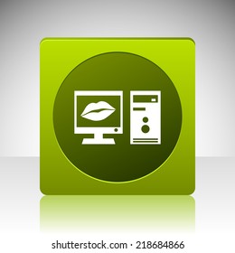 Beautiful Love Kiss Computer web icon