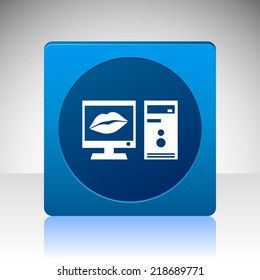 Beautiful Love Kiss Computer web icon