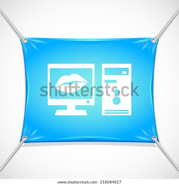Beautiful Love Kiss Computer Web Icon Stock Vector (Royalty Free ...