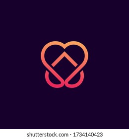 Beautiful Love Logo For Long Lasting Relationship 