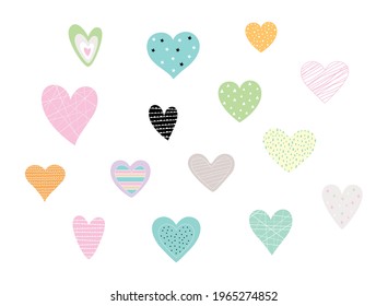 beautiful love pattern vector collection