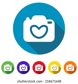 Beautiful Love Photo Camera web icon
