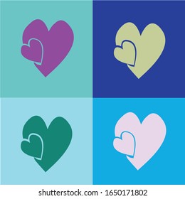 Beautiful love shape vector art 