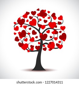 Beautiful love tree – stock vector