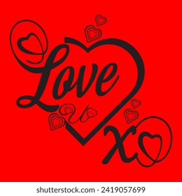 beautiful love u design with alphabet, love with alphabet