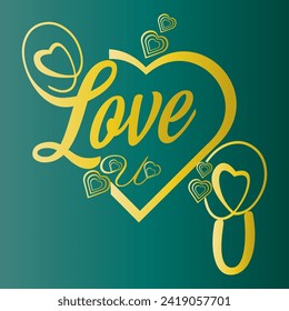 beautiful love u design with alphabet, love with alphabet