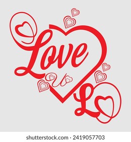 beautiful love u design with alphabet, love with alphabet