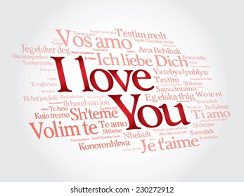 Beautiful I Love You greeting card. Valentine's day. Vector illustration