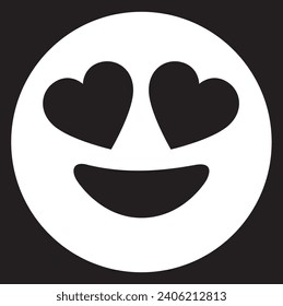 Schöne geliebte Symbol, schwarzer Hintergrund, Designform Vektorgrafik