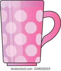 A beautiful and lovely designed purple cup texture vector on white background