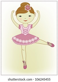 Beautiful lovely girl ballerina