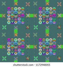 Beautiful lovely magian abstract background vintage multicolored jeans tissue.