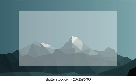 Hermoso diseño de fondo de montaña bajo polilla