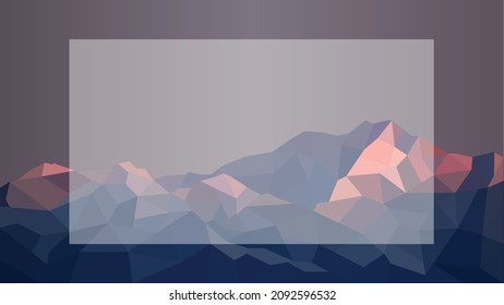 Hermoso diseño de fondo de montaña bajo polilla