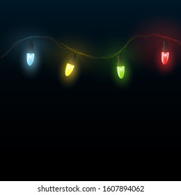 beautiful, luminous, festive, Christmas garland