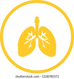 Beautiful Lungs Vector Glyph icon