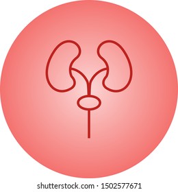 Beautiful lungs vector line icon