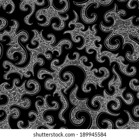 Beautiful luxury black and white vector seamless pattern