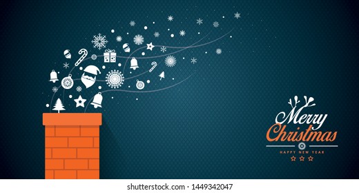Beautiful luxury Christmas blue background