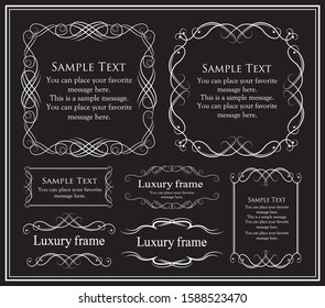 Beautiful luxury frame design set