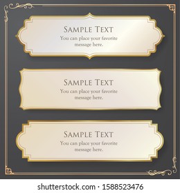 Beautiful luxury frame design set