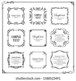Beautiful luxury frame design set