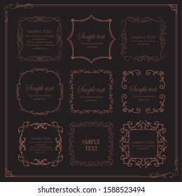 Beautiful luxury frame design set