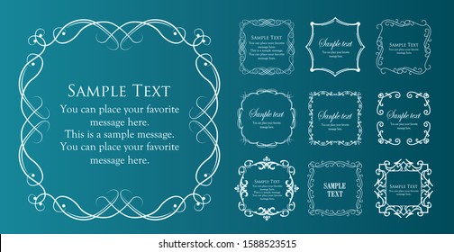 Beautiful luxury frame design set