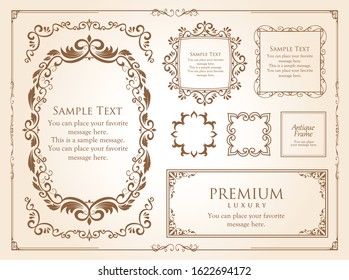 Beautiful luxury frame design set