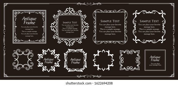 Beautiful luxury frame design set