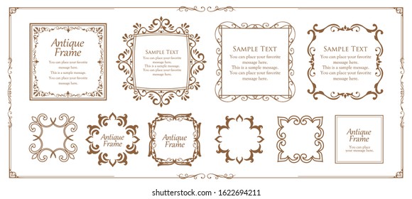 Beautiful luxury frame design set