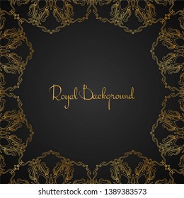 Beautiful luxury golden frame background vector