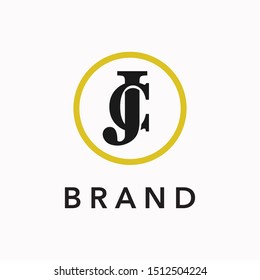 Beautiful luxury initial J anc C logo template