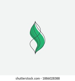 Beautiful luxury leaf vector logo design
