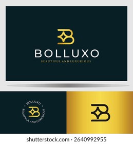 Beautiful and Luxury Letter B logo for jewelry store, accessories business, fashion, beauty salon, beauty clinic