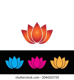 beautiful luxury lotus icon vector illustration template design