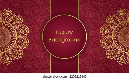 Beautiful luxury mandala background design. Luxury ornamental gold vintage greeting card background design. Invitation, Diwali, India, Indian, Arabic, Damask, Asian, Turkish.