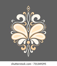 beautiful luxury pattern with curls. Ornament for fabric and decoration.