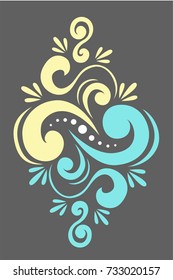 beautiful luxury pattern with curls. Ornament for fabric and decoration.
