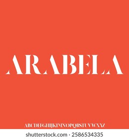 Beautiful luxury sharp serif alphabet display font vector for branding design